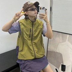 【層次感パスワード】夏の男女アウトドア山系の色合わせベスト