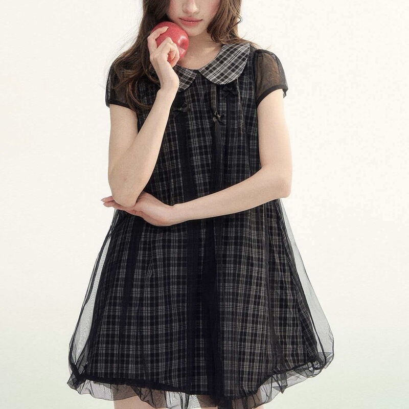 Canned Goods Store'Wuge Sweet Sequence' New Summer Style Plaid Mesh Top/Skirt Set for Girls Canned Goods Store'Wuge Sweet Sequence' New Summer Style Plaid Mesh Top/Skirt Set for Girls