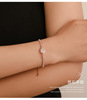 Fashionable golden zirconium, fresh bracelet, European style, pink gold, simple and elegant design