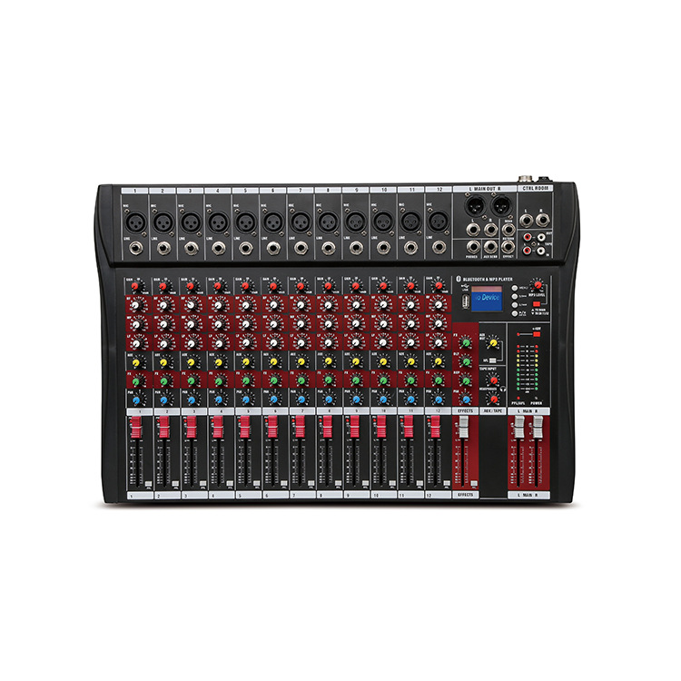 Mezclador profesional 6/8/12/16 etapa carretera banda de conferencia rendimiento pequeño portátil USB con Bluetooth Monitor DJ
