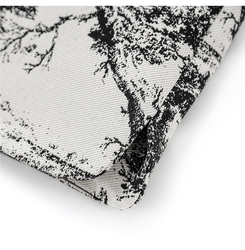 Quần short nữ cạp cao họa tiết tranh mực nổi jacquard phong cách thời trang cao cấp — Màu hoa chi tiết 14
