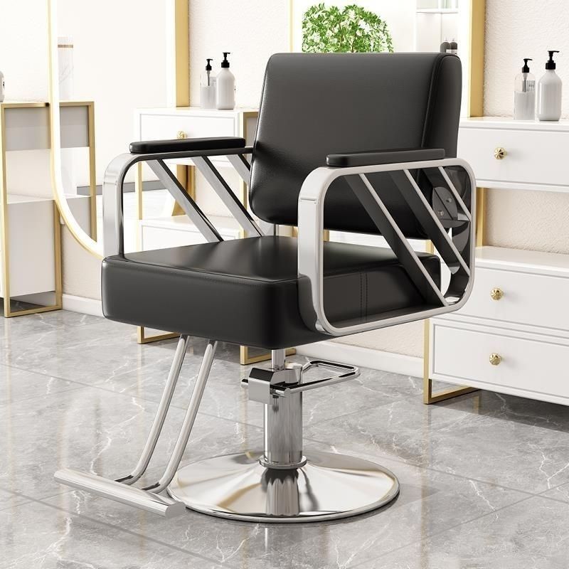La peluquería se puede colocar especialmente en la silla de corte de pelo, la peluquería puede levantar y girar la silla de peluquería, la peluquería se puede teñir y raspar la silla.
