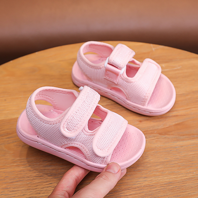 Sandalias de Playa para Niños y Niñas, Estilo Verano 2025, con Velcro Ajustable, Suela Suave Antideslizante