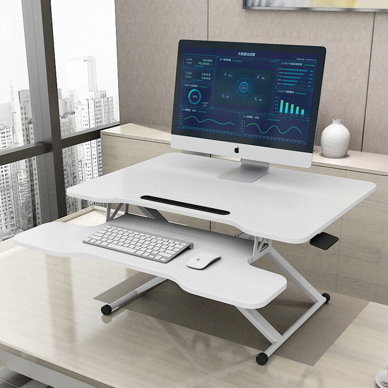 站立式电脑升降支架折叠站立办公笔记本电脑桌台式桌面增高工作台