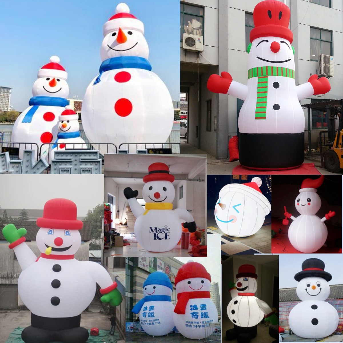 充气圣诞雪人 大型发光圣诞老人气模 充气圣诞装饰拱门 厂家直销