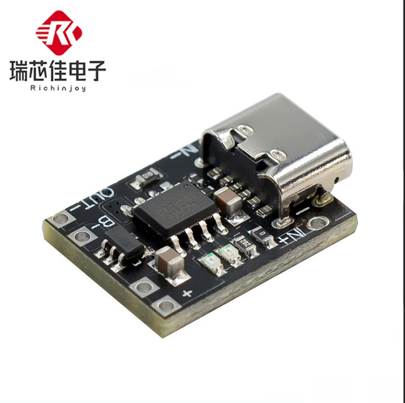 Ультра-маленькая зарядная плата для литиевой батареи тройного типа, модуль зарядного устройства 1A, 3,7 В, 4,2 В, интерфейс Type-C с защитной платой