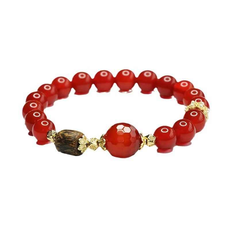 Органический оникс bracelet, коралловый древесный розарий, цепь, китайский стиль, оптом