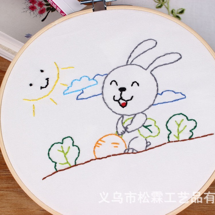 DIY manual bordado kit material paquete europeo de dibujos animados animal principiante kindergarten formación enseñanza