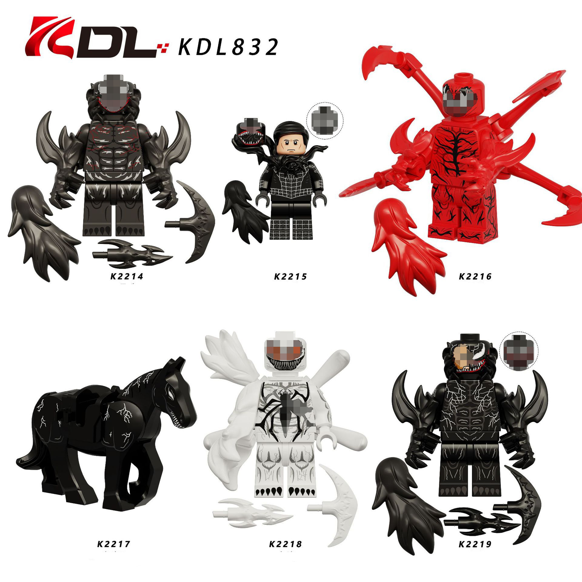 Kdl832 Super Hero Building Block Minifigure Small Particle Assembly Large Doll Educational Hero Toy Cross-Border Foreign Trade Exclusive Supply