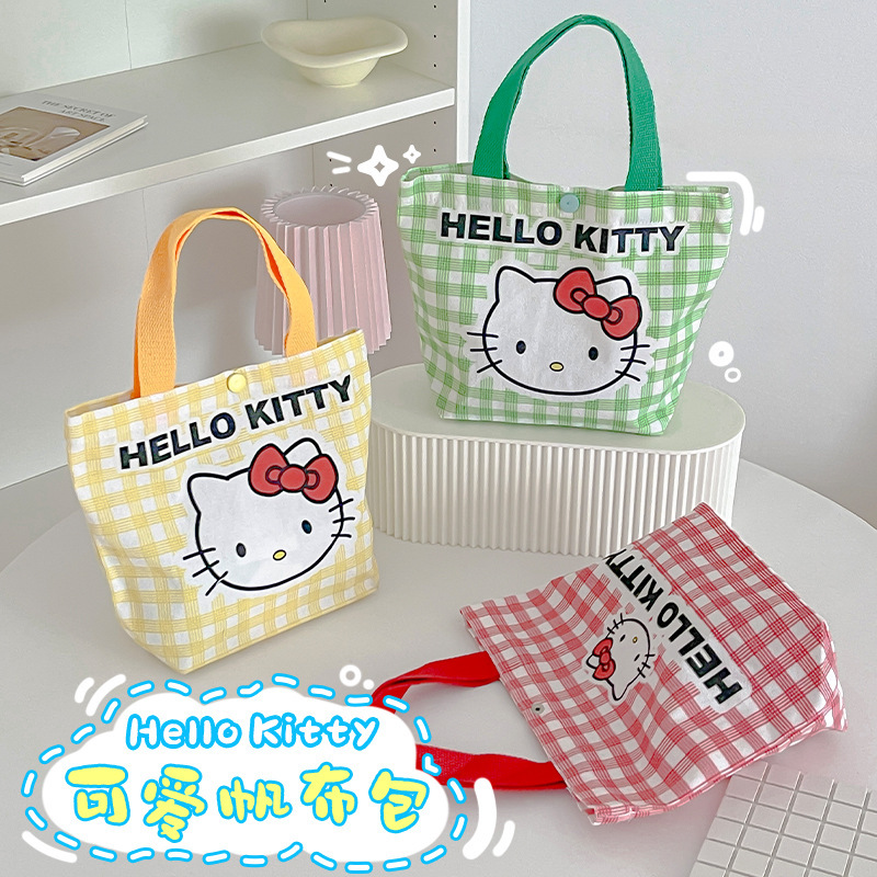 新しい漫画かわいいスタイルキティキャンバスバッグ学生ハンドバッグ夏多用途通勤大容量バッグ|undefined