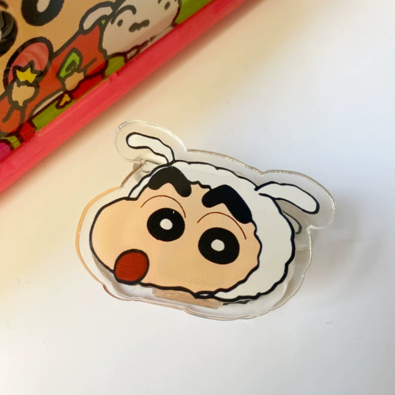 Двойной зажим PP (Crayon Shin) Карикатура Шин-чан дизайн, разноцветные двухсторонние канцелярские принадлежности