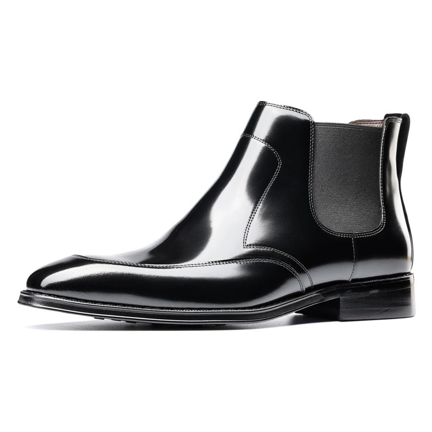 Британские остроносые кожаные туфли, высокий костюм, формальные мужские кожаные ботинки, деловые ботинки, ботинки челси, мужские глянцевые