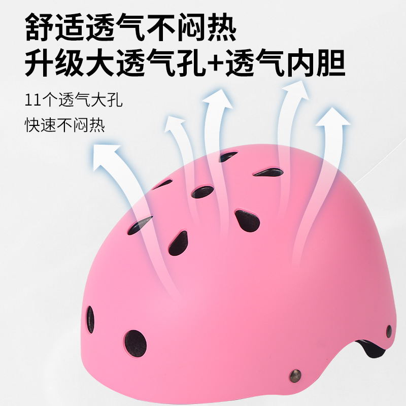 Casco de tablero de patinaje sobre ruedas al aire libre, tamaño ajustable, casco de conducción para niños de primaria, ventilación ABS, transpirable y anti-caída