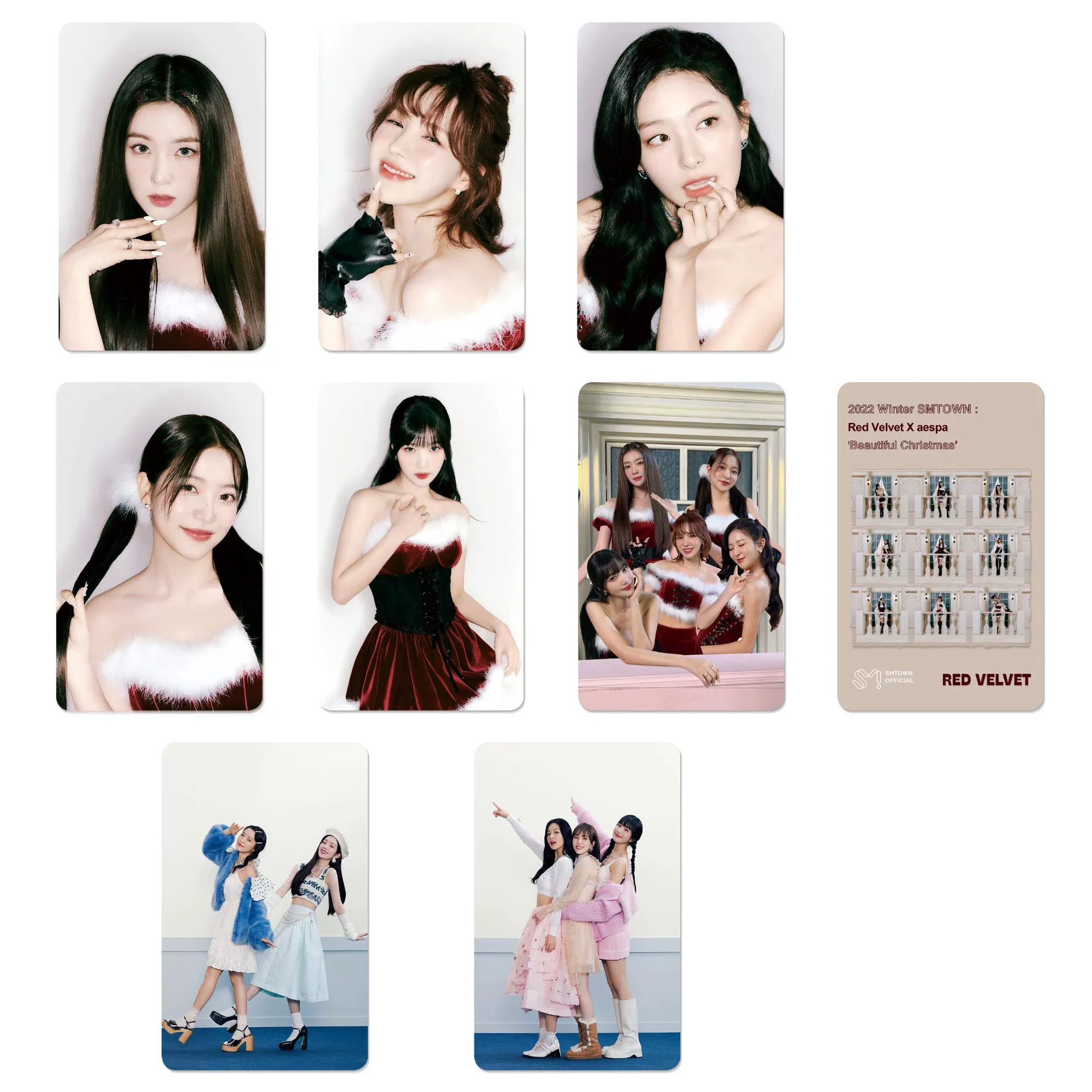 [Айсэпа рождественские сувенирные фото-карточки Twice мини-альбом周边 小片 red红贝贝卡片]