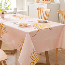 家用棉麻桌布防水防油免洗北欧ins风长方形餐桌布简约现代茶几布
