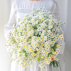 カモミール造花、一本の小さなデイジー、小野菊、造花、シルクフラワー、写真撮影用飾り、結婚式の装飾背景