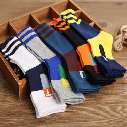 Autumn and Winter New Model Sports Casual Medium Calf Cotton Socks Breathable Socks Men's Thick Socks Mid-Calf Socks Factory Wholesale