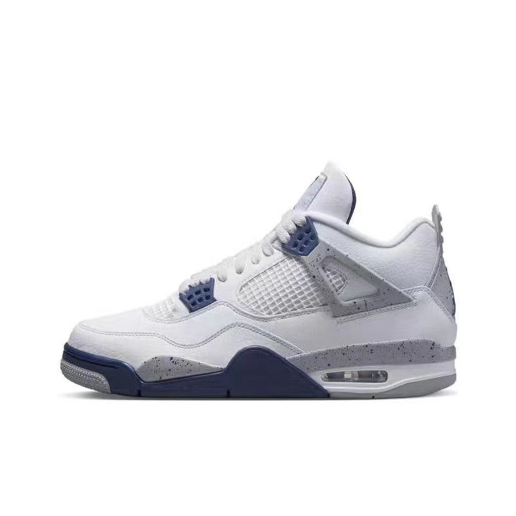 AJ4 negro negro negro rojo pequeño blanco cemento negro gato airbag zapatos de baloncesto Joe4 antideslizante zapatos de hombre y mujer zapatos deportivos transfronterizos image 21