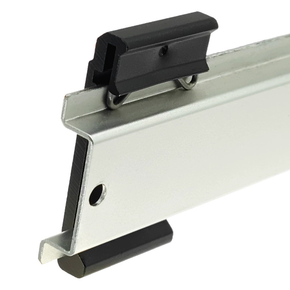 Аксессуары рельса алюминиевого сплава зажима пряжки рельса ДИН установки пряжки рельса стандарта 35 мм черные вися