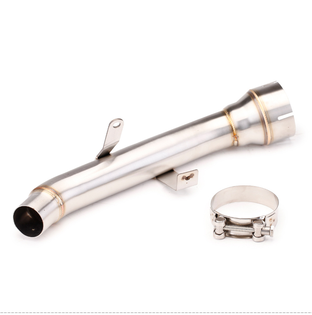 Suitable for Suzuki Gsx S1000 Modified Middle Exhaust Stainless Steel Drum Removal Straight-Through Exhaust Pipe