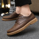 Summer British Lightweight Soft-Soled Workwear Trendy Shoes Simple Summer Leather Waterproof Men's Business Casual Leather Shoes Breathable