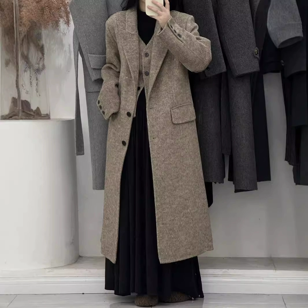2024 осень и зима новый корейский поддельный двухсторонний пальто
