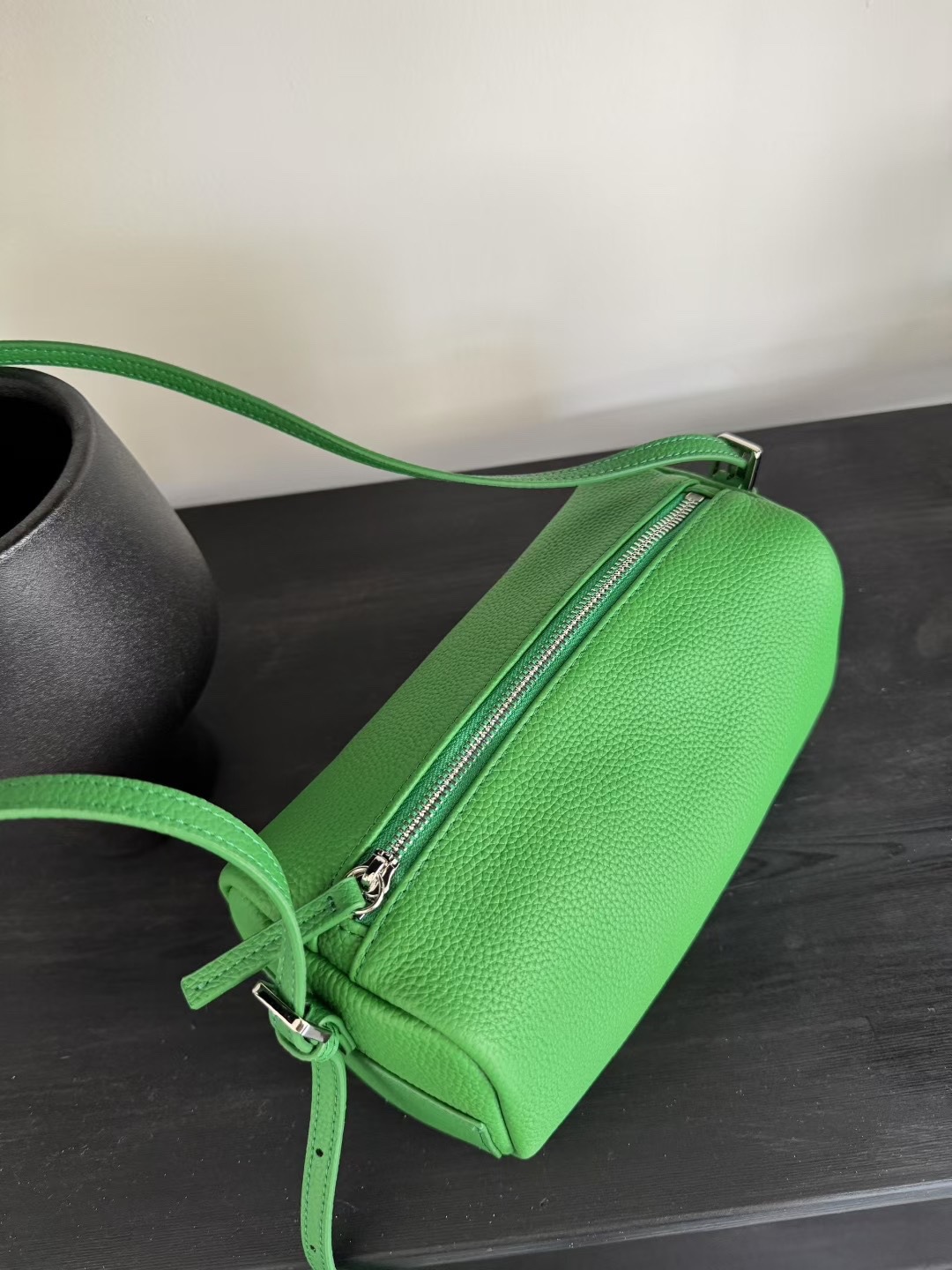 The Ro* Top Grain Cowhide Pencil Case Bag, Niche Design Handheld Pencil Pouch, Simple Versatile Shoulder Crossbody Bag For Women - Thumbnail 6