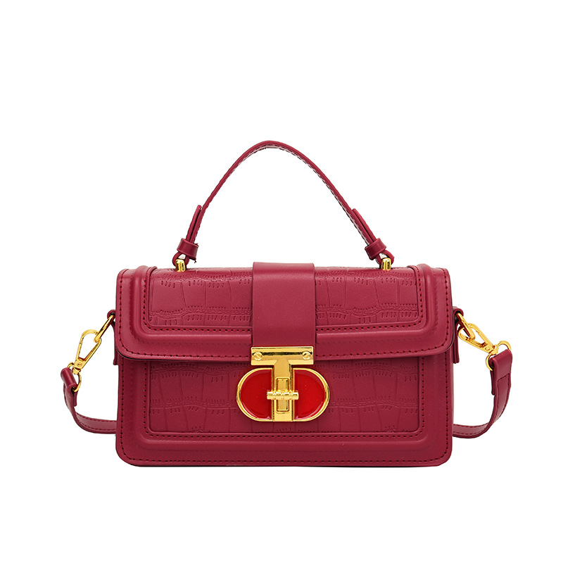 Bolso retro de estilo Hong Kong 2023 verano nuevo bolso de mujer bolsa de hombro de textura transfronteriza bolsa de mensajero de patrón de piedra personalizada