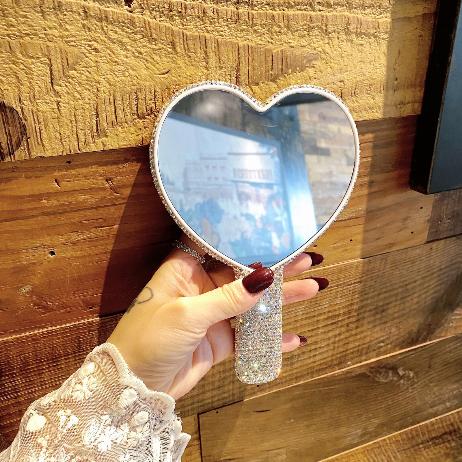 Simple Style Heart Shape Plastic Mirror 1 Piece display picture 6