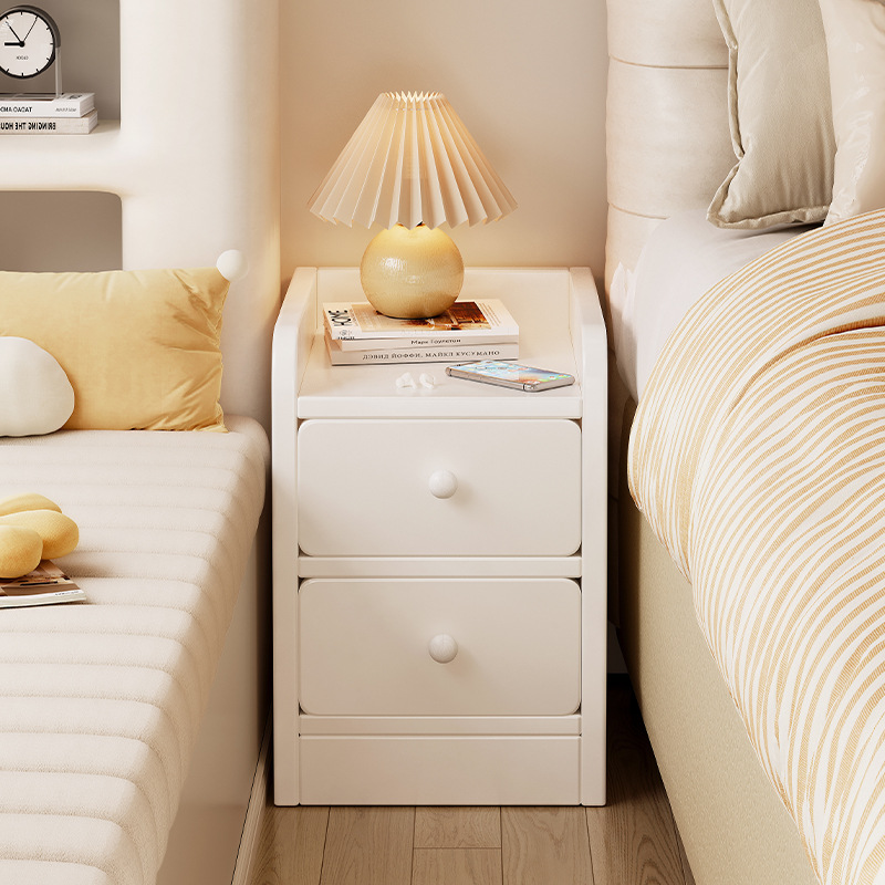 Mesita de noche para casas de alquiler, estante simple, moderno, pequeño y simple, armario de ranura ultra estrecho, armario lateral, armario de almacenamiento de dormitorio
