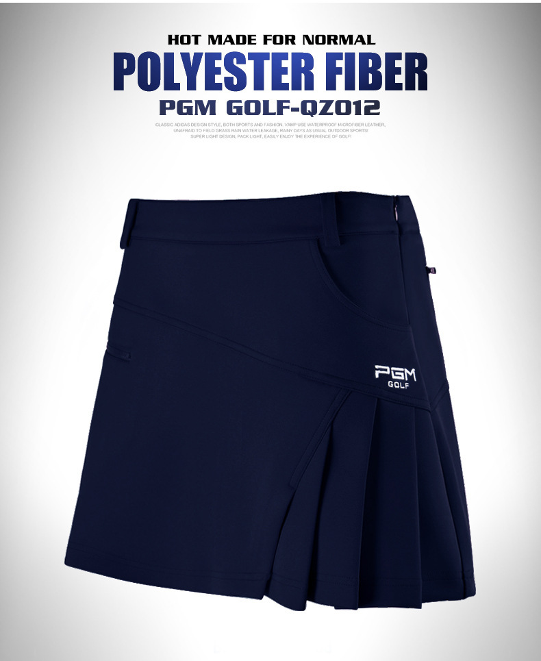 Váy golf nữ hakama dây kéo thời trang xếp ly lót an toàn — Qz012 màu cam, Qz012 màu đỏ hoa hồng, Qz012 màu trắng, QZ012 màu xanh lam chi tiết 15