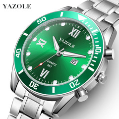 56手錶男批發跨境夜光防水鋼帶綠水鬼男士手錶石英表男表一件代發