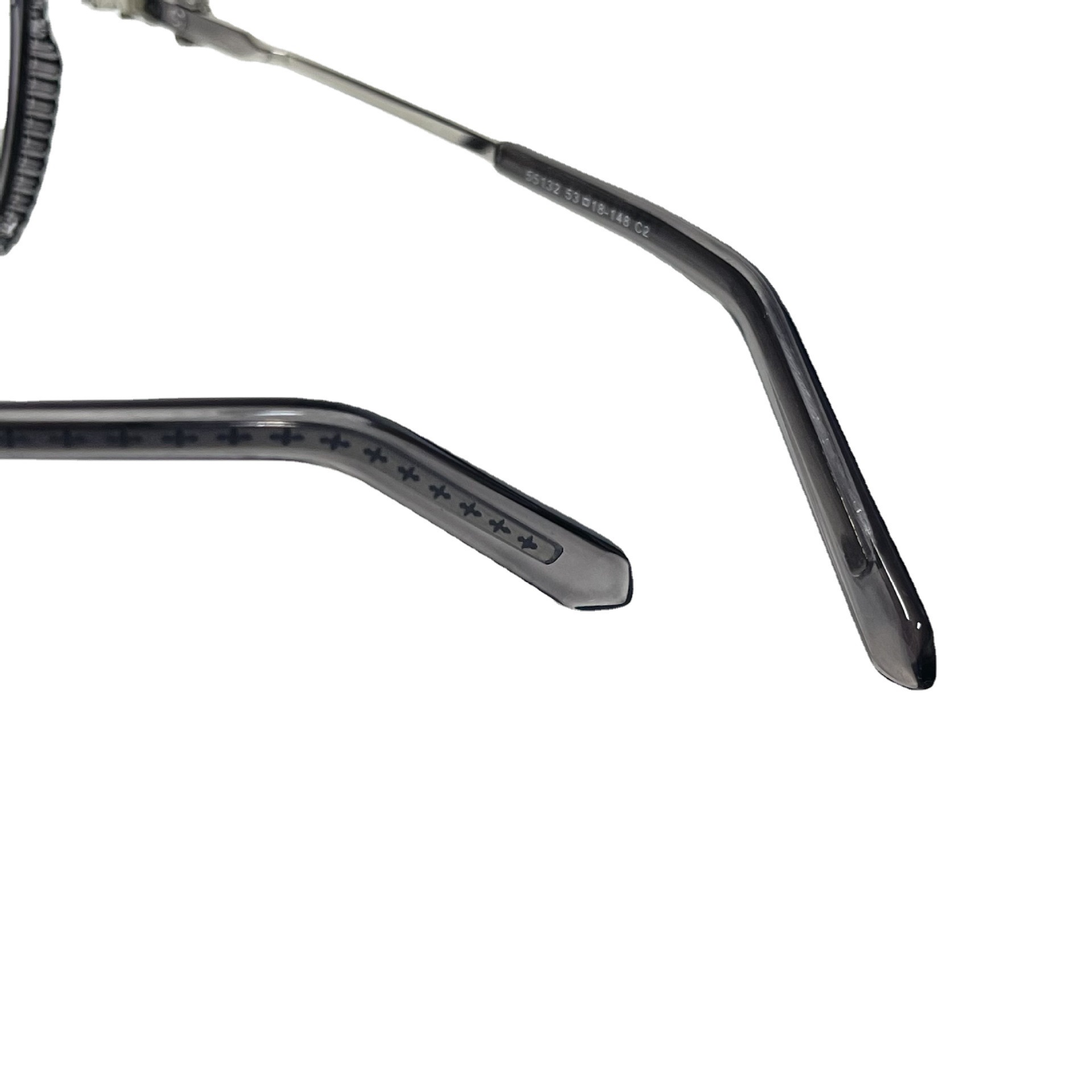 Internet celebridad estilo doble haz elegante gafas marco vintage oro pegamento polígono ancho borde diseño puede coincidir gafas Danyang al por mayor