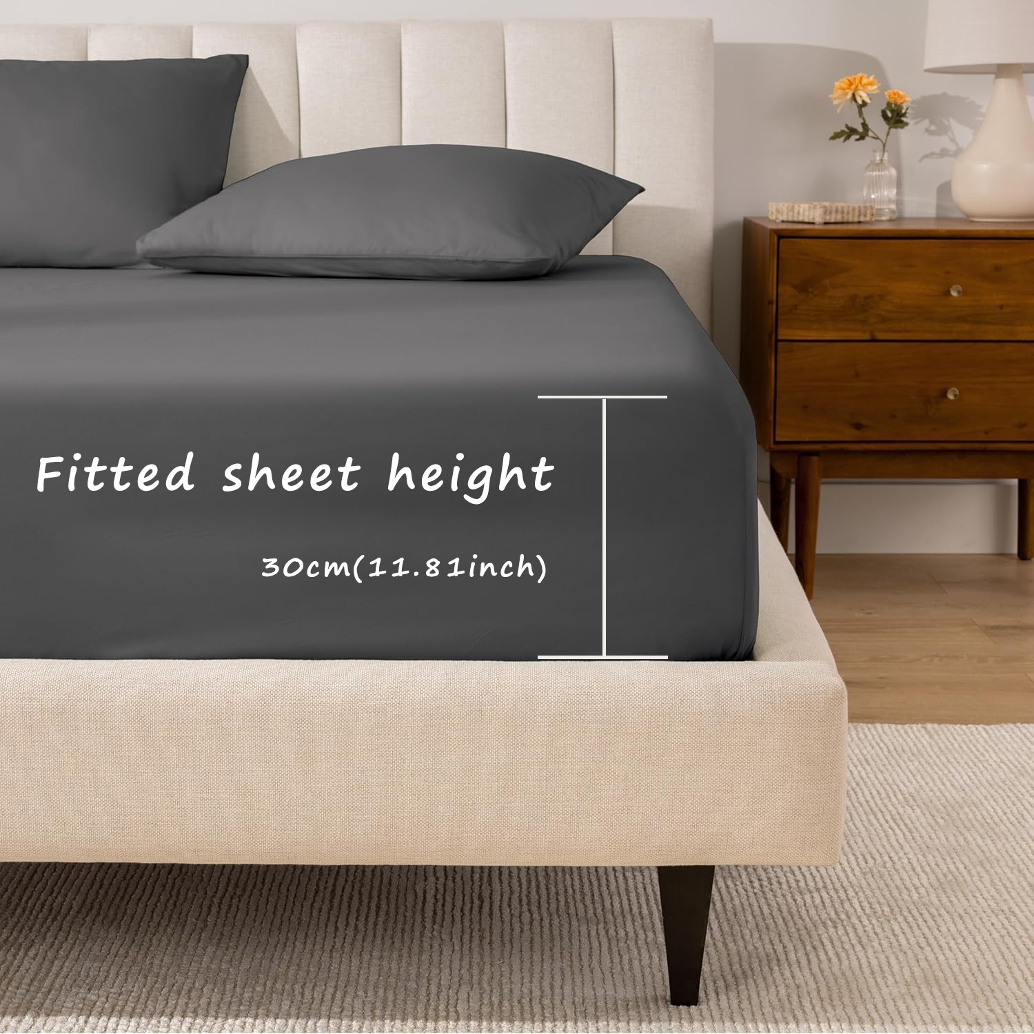 Cross-border Pure Cotton Solid Color Sheets, All-cotton Light Luxury Simmons Mattress Covers, Fitted Sheets For_voghion.com