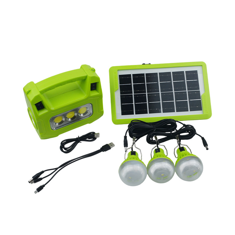 太阳能小系统探照手提灯大功率COB户外手提手电筒强光露营灯