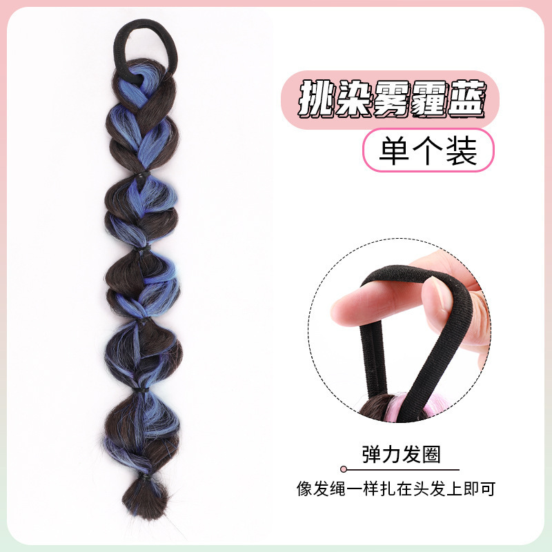 Trendy Long Braided Ponytail Wig, Bubble Braids, Fake Ponytail, Cute and Playful Natural Lantern Braids for Women Trendy Long Braided Ponytail Wig, Bubble Braids, Fake Ponytail, Cute and Playful Natural Lantern Braids for Women