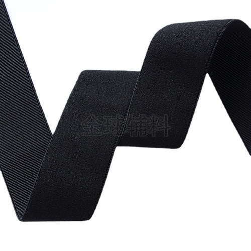 Single-sided fleece elastic band, black and white fleece surface, thickened nylon elastic wide high-stretch woven tape, skirt waist elastic band