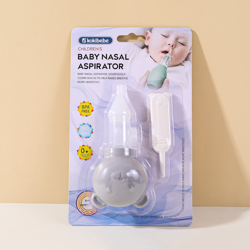 Juego de Aspirador Nasal de TPE con Diseño Anti-reflujo para Recién Nacidos