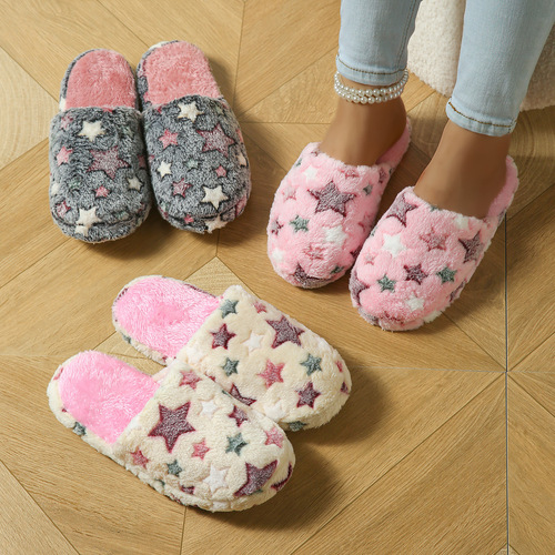 Indoor and outdoor slippers, non-slip and thick soles, men and women, couples, casual cotton slippers, home wooden floor slippers, wholesale