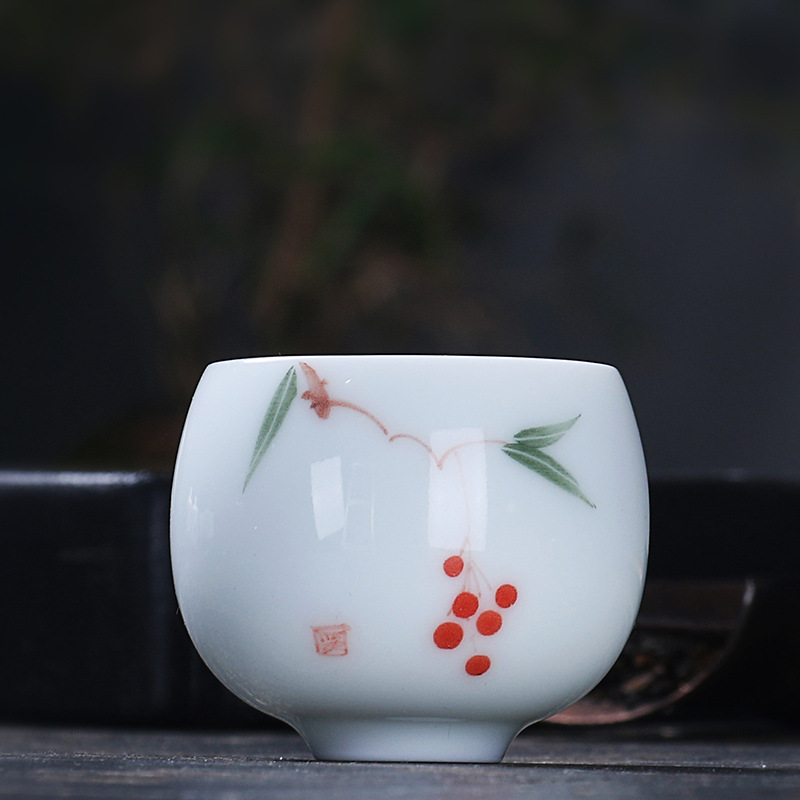 손으로 그린 선 하트 컵-Qiushi