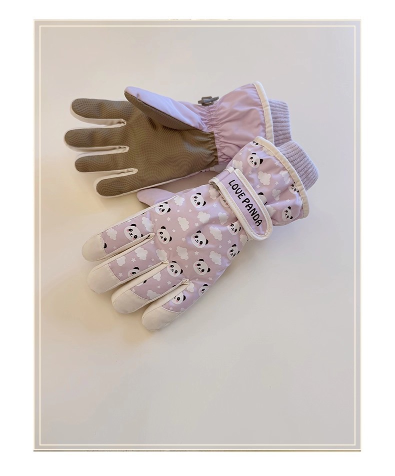 Guanti da sci invernali per bambini, caldi, per ragazzi e ragazze, per giocare sulla neve, anti-schizzi, in velluto, per ragazze, con dita fredde, transfrontalieri_voghion.com