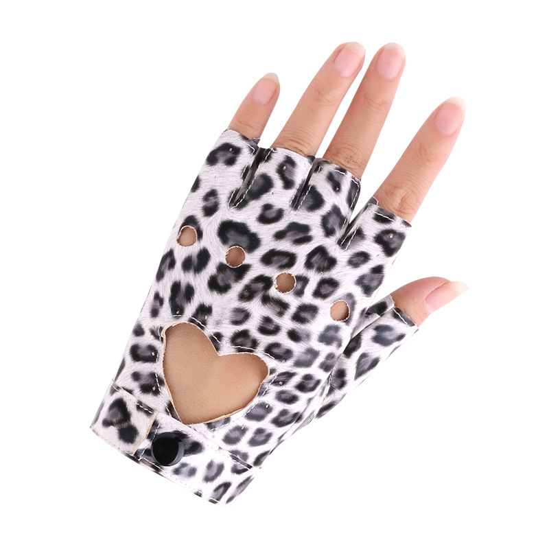 Guantes de baile de las mujeres hip hop punk etapa rendimiento trueno medio dedo guantes discoteca fotografía pu cuero baile guantes image 13