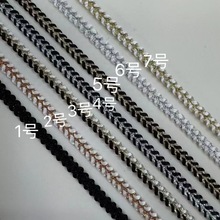 蛇腹线金线银线人造丝织带花边辅料 4mm