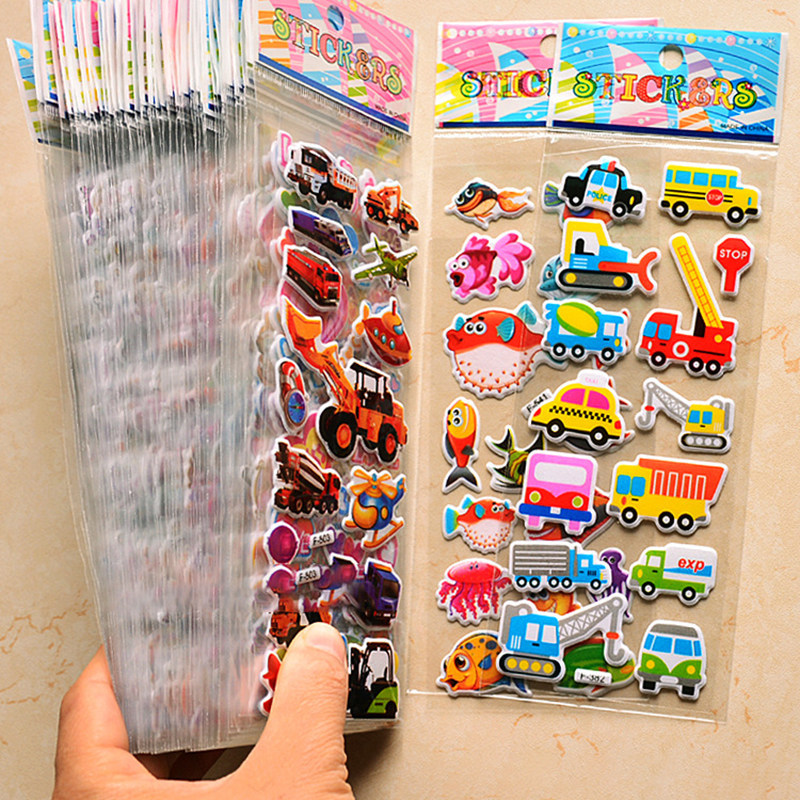 3D Stereo Bubble Stickers Kidsren's Reward Stickers for Boys and Girls Princess Stickers Kindergarten Small Gifts Back-To-School Gifts