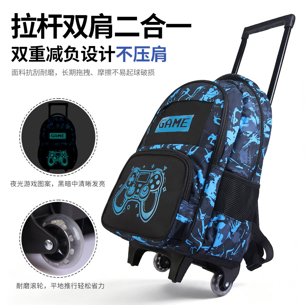 Comercio exterior nuevo camuflaje manejo de la máquina de juegos modelo de moda portátil bolsas de tres piezas de estudiantes de primaria y secundaria