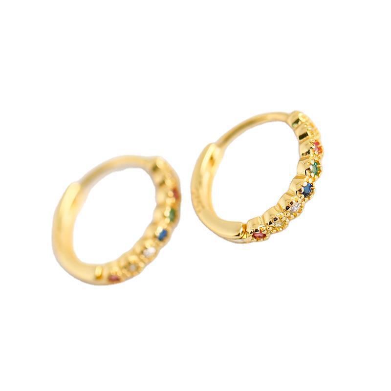 Mixed color zircon copper earrings wholesale Nihaojewelrypicture9
