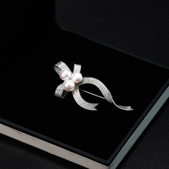 甜美蝴蝶結珍珠胸針潮流胸針優雅女神大衣西裝ins少女洋氣胸花潮