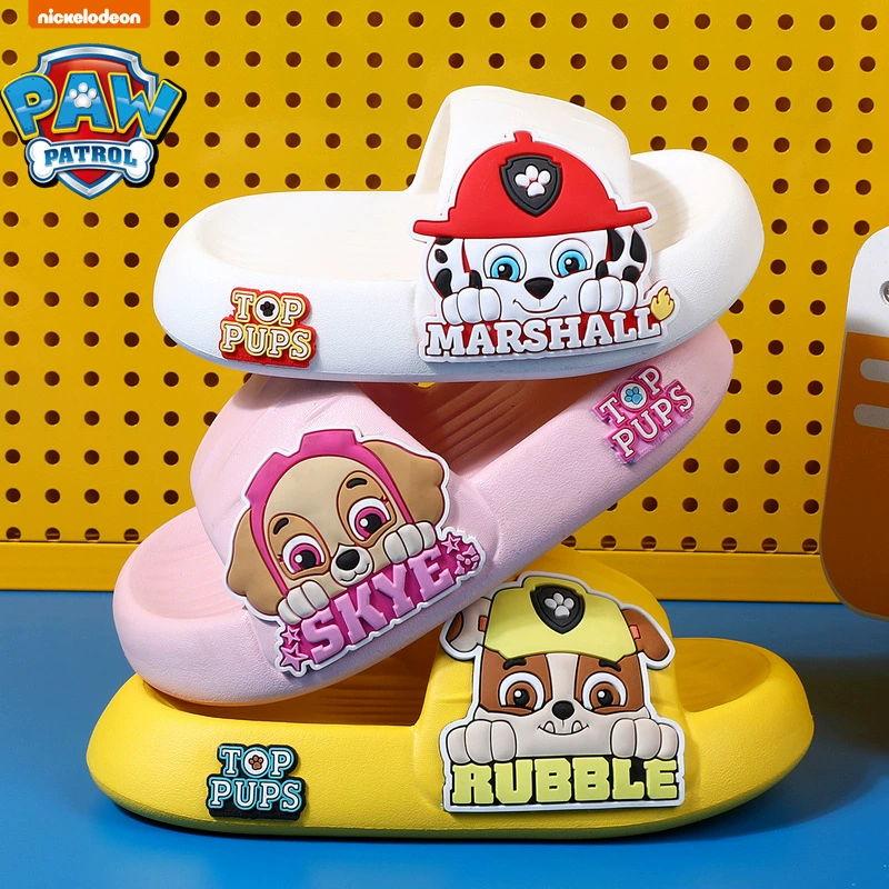 Детские тапочки «Щенячий патруль», новинка 2023 года, детские сандалии для мальчиков, летние домашние нескользящие мягкие тапочки для ванной комнаты для девочек