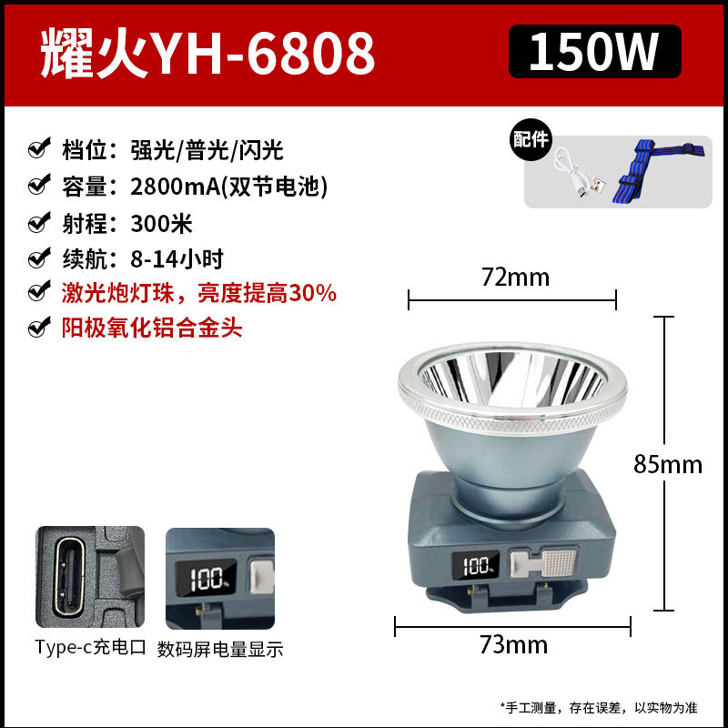 New 6808/150w/all aluminum head/laser cannon/power screen