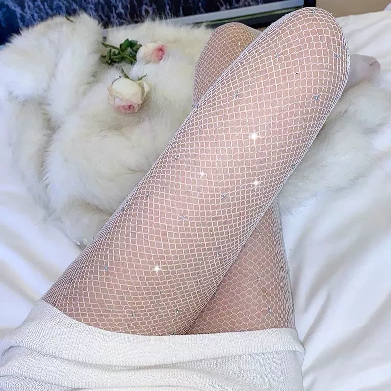 Summer thin tights, black fishing net
